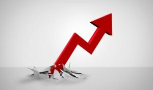 An illustrated 3D red arrow busts through the floor and points upward.